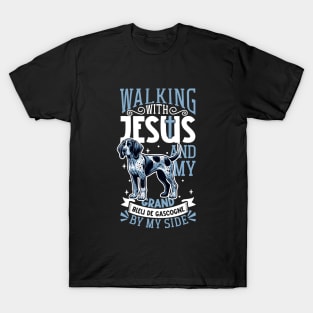 Jesus and dog - Grand Bleu de Gascogne T-Shirt